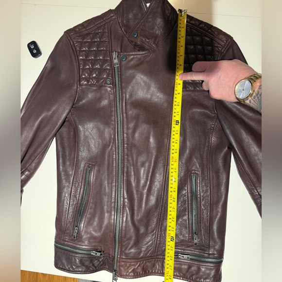 AllSaints | All Saints Leather biker jacket, Large - Picture 4 of 5